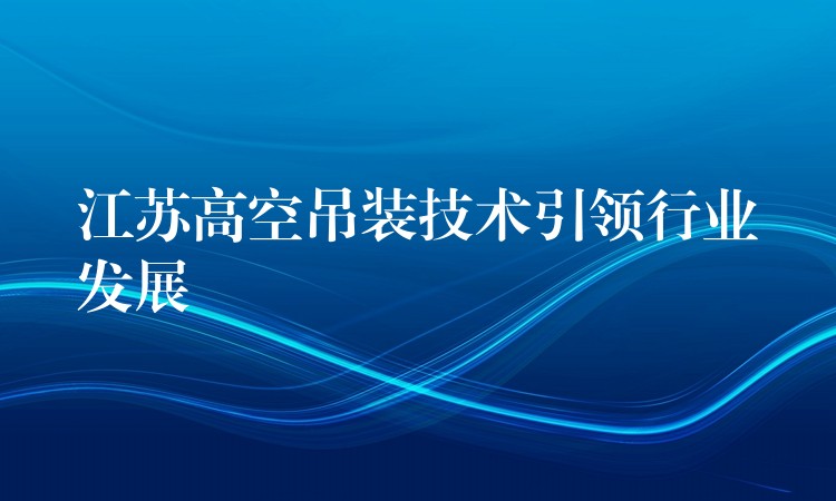 江蘇高空吊裝技術(shù)引領(lǐng)行業(yè)發(fā)展