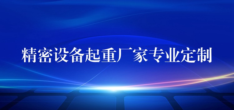 精密設(shè)備起重廠家專業(yè)定制